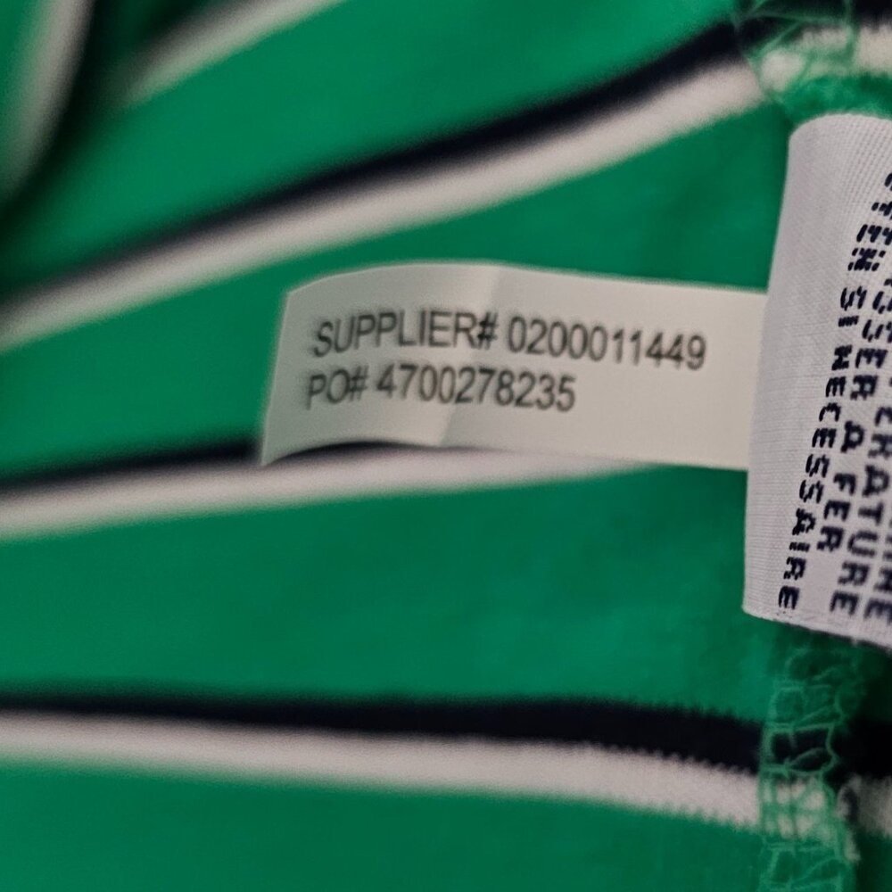 POLO Ralph Lauren Men's Green Striped Short Sleeve Classic Polo Shirt Size L/G - Picture 8 of 12
